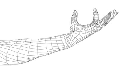 hand hold some tiny or thin object vector image