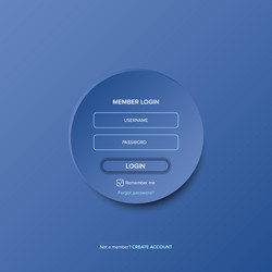 login form web page design template or mock up vector image