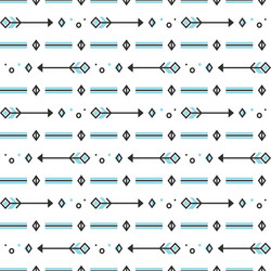 seamless pattern with stylized linear arrows vector image