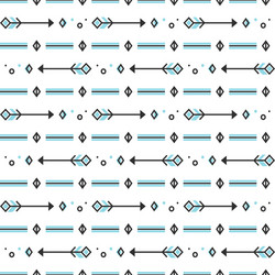 Seamless pattern with stylized linear arrows vector