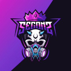 Skull Mask Esports Logo Vector Image