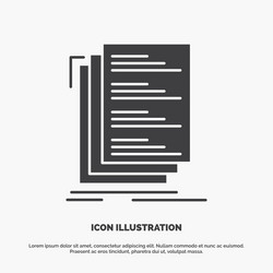 code coding compile files list icon glyph gray vector