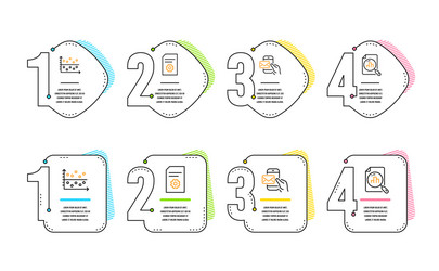 Dot plot messenger mail and file settings icons vector