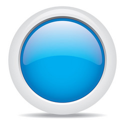Modern 3D Blue Web Button vector image