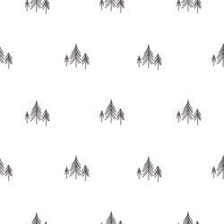 Scandinavian Forest Tree Pattern vector image