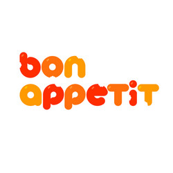 bon appetit template vector