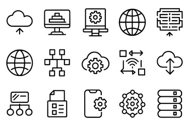 data exchange domain cloud concept related vector image