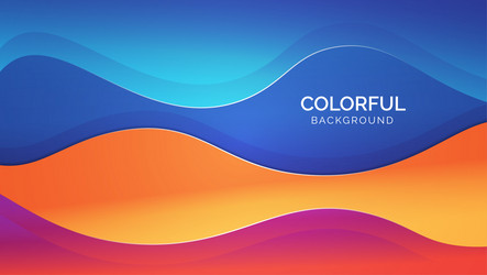 gradient dynamic wavy background vector image