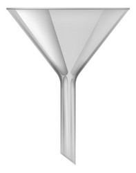 chemical laboratory glassware funnel vector