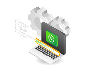 Computer application web maintenance upgrade vector
