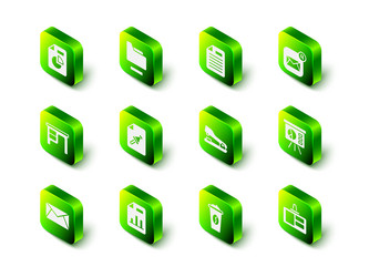 set document folder file envelope vector image