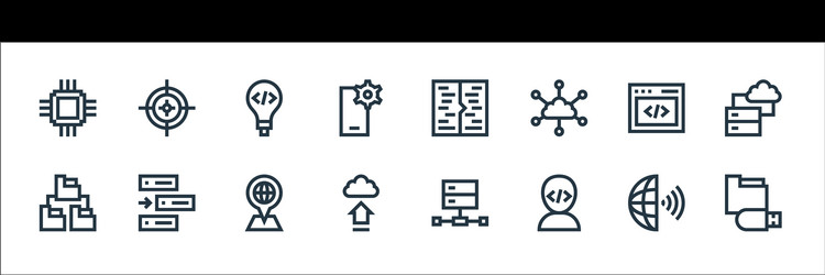 development line icons linear set quality vector image