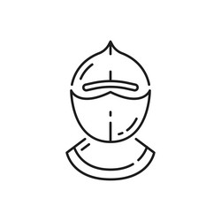 Medieval Knight Helmet Icon Vector Image