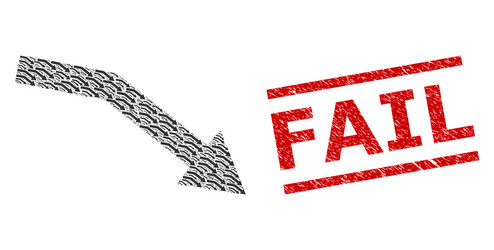 fail trend recursion mosaic items vector image