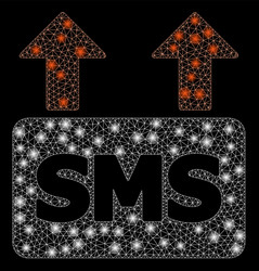 flare mesh network mass sms sending with vector image