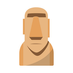 moai statue standing vector