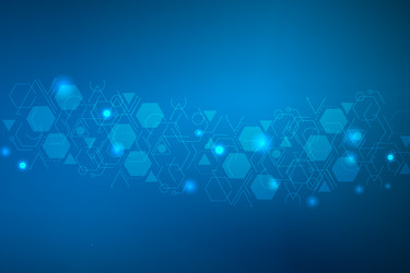 Science network pattern connecting lines and dots vector