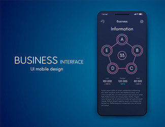 mobile application interface ui design stock vector image