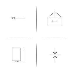 Web linear simple icon setoutline icons vector