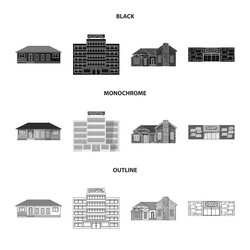 isolated object of building and front symbol vector image