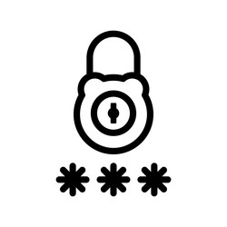 log in password icon vector image