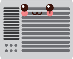 Kawaii computer data file center hosting vector