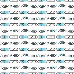 seamless pattern with stylized linear feathers vector image