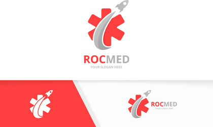 ambulance and rocket logo combination vector