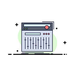control controller midi studio sound flat color vector image