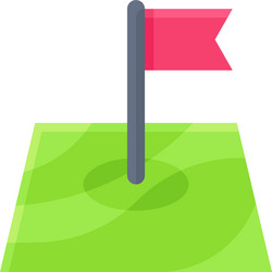 flag on map icon location and navigation vector image