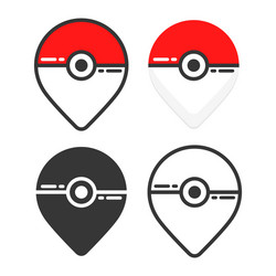 pokeball glyph icon 26999765 Vector Art at Vecteezy