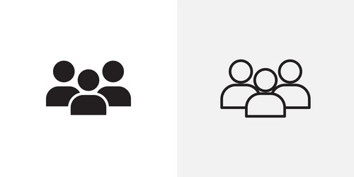 users icons pack for apps and ui ux desigs vector image