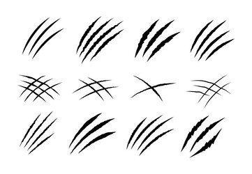 Aggressive Animal Claw Scratches Vector Image