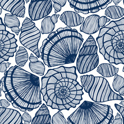 Seashell Pattern Background vector