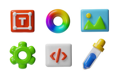 3d ui ux user software and app interface vector image