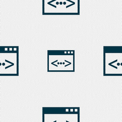 Code sign icon programmer symbol seamless abstract vector