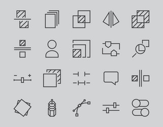 A simple set image editing related line vector
