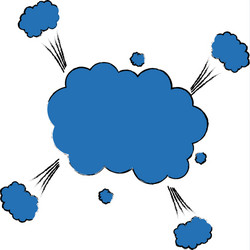 Comic colored cloud pop art message speech cartoon vector