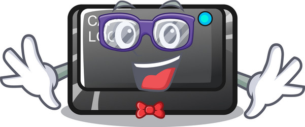geek capslock button in shape character vector image