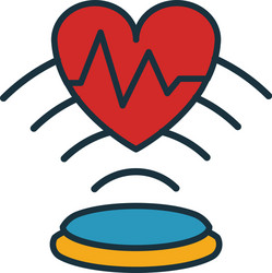 Heartbeat sensor icon simple element from sensors vector