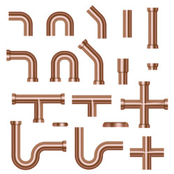 Pipe plumbing pipeline or piped tubing Royalty Free Vector