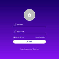 Sign in screen violet gradient ui concept vector