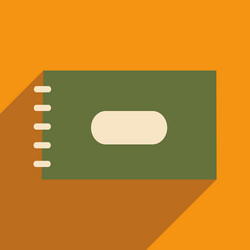 flat with shadow icon and mobile application vector image