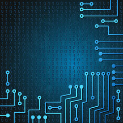 electronic circuit and binary code vector image