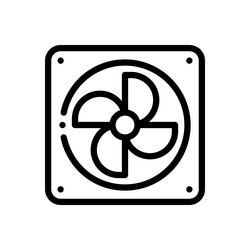 fan icon thin linear style design isolated vector image