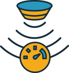 pressure sensor icon simple element from sensors vector image