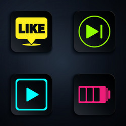 set battery charge level indicator like in speech vector image
