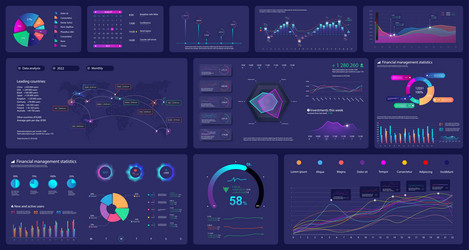 Gradient Dashboard Mockup - UI/UX Kit vector image