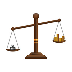 Justice Scales Law Balance Icon Vector Image