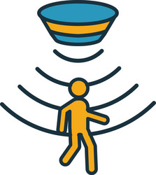motion sensor icon simple element from sensors vector image